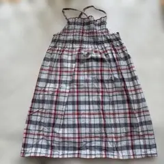 オシュコシュ　チェック柄 シャーリング ノースリーブ トップスのサムネイル