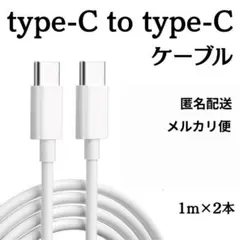 タイプC to タイプC　ケーブル 1m×2本