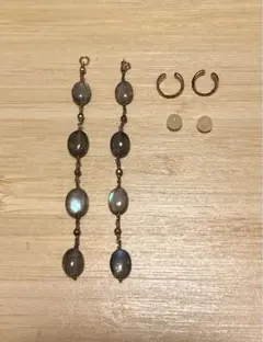ete ロングイヤリング シリコン製イヤーキャッチ　両耳　セット