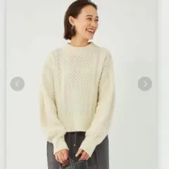 グリーンレーベルリラクシング★ゴールバーンアラン クルーネックプルオーバーニット