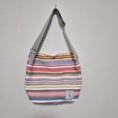 ホットマン FARBE マルチカラー ストライプ ショルダーバック　ファルべのサムネイル