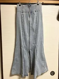 NOMAE フロントジップ デニム マーメイドスカートのサムネイル