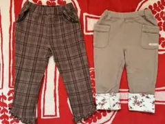 ②点★100cmビケット・春物・茶色系パンツ