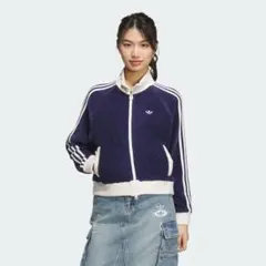 マ*子様 adidas デニムトラックジャケット ショート丈 - メルカリ