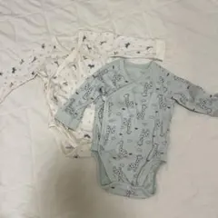 ユニクロ　長袖ボディスーツ　前あき　70サイズ 2枚セット