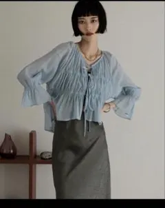 ローリーズファーム　ヨウリュウシャーリングショートブラウス　LOWRYSFARM