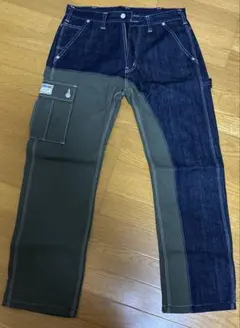 希少■児島ジーンズ　デニム ペインターパンツ アシンメトリーのサムネイル