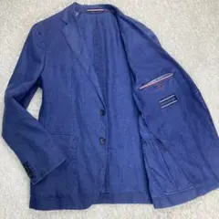 美品 リネン100 TOMMY HILFIGER テーラードジャケット ホワイト - メルカリ