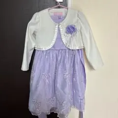 ラベンダー 刺繍 120 セレモニー 入学 卒園 発表会 フォーマル