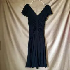 【ZARA／送料込・即購入可】ブラックビスコースドレス