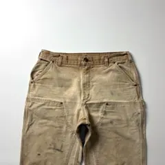 carhartt ダブルニー W36 L34 ブラウン 鬼フェード メキシコ製 carhartt ダブルニー W36 L34 ブラウン 鬼フェード メキシコ製