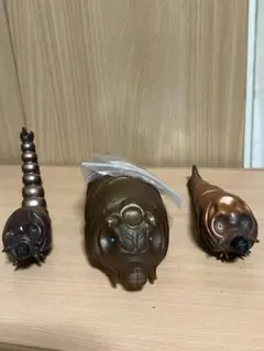 バンダイソフビ限定モスラ幼虫2004 1998 1992 尻尾上げ　幼虫3体