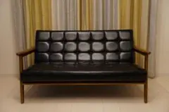 タカシ様専用 カリモク 60 K チェア2シーター　ブラックのサムネイル