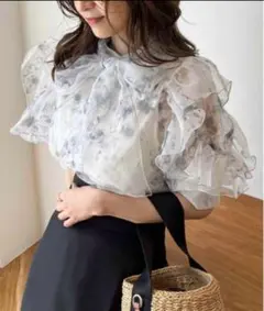 one after another NICE CLAUP ボウタイブラウス