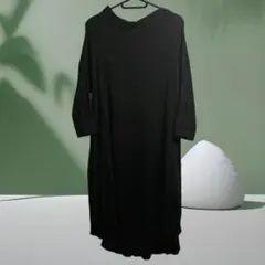 ビットコ ワンピース ブラック プリーツデザイン　38サイズ　 綿100%