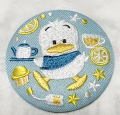 サンリオ刺繍缶バッジ　あひるのペックル