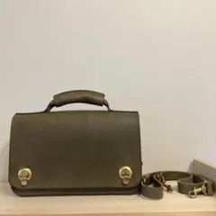 オリーブグリーン レザー ショルダーバッグのサムネイル