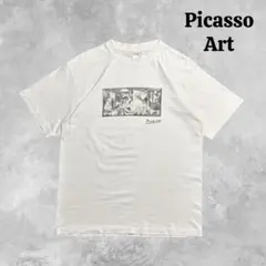 ひ*ろ様 90s ピカソ ゲルニカ アート ヴィンテージTシャツ ホワイト　美品 ひ*ろ様 90s ピカソ ゲルニカ アート ヴィンテージTシャツ ホワイト 美