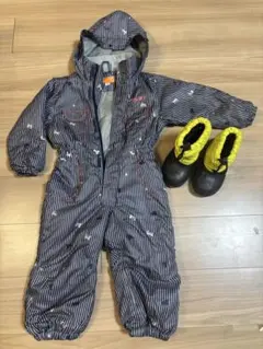 サイズ90（調整紐有） 子ども用スキーウェア 17㎝ブーツセット