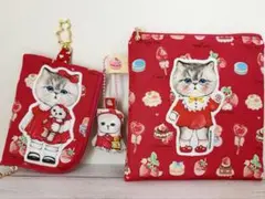 コヤンイサムチョン♡いちごスイーツ柄ポーチ＆チャームセットのサムネイル