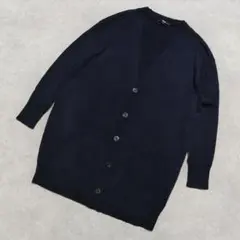 UNIQLO エクストラファインメリノVネックロングカーディガン ネイビー М