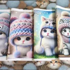 少数限定パネル ① 　 猫ちゃんとかわいい女の子パネル生地　　ハンドメイド 少数限定パネル ④ かわいい女の子パネル生地 猫ちゃんパネル生地