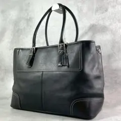 COACH コーチ トートバッグ A4収納可 肩掛け ブラック 5143 - メルカリ