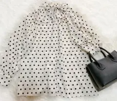 美品✨　greenlabelrelaxing　ドットボウタイブラウス　2way