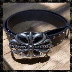 ★ブラックベルト★十字架 クロスバックル スタッズ　y2k グランジ　お洒落