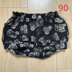 ヒスミニ　HYSTERIC MINI 黒柄パンツ　かぼちゃパンツ　90