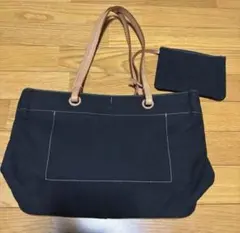 BURBERRY BLUE LABEL キャンバス生地トートバッグ ポーチ付き