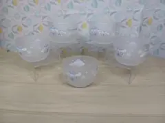 Sanrioシナモロールガラスボウル5個セット 当たりくじCinnamoroll