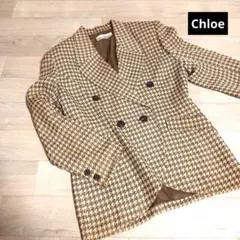 miss chloé ハウンドトゥース柄ジャケット 40