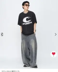 ALAND 3.3 Field Trip ボリュームワイドデニム ブルー L