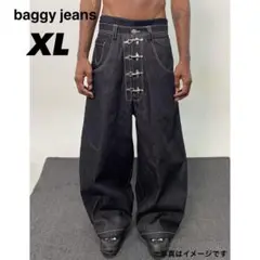 ワイド　バギー　デニム　パンツ スタッズ y2k opium ストリート