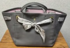 ADMJ トートバッグ　グレー　リボン　美品のサムネイル