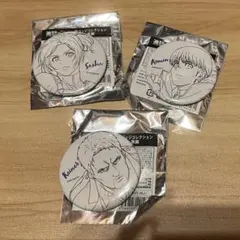 進撃の巨人　原画缶バッジ　ライナー・アルミン・サシャ