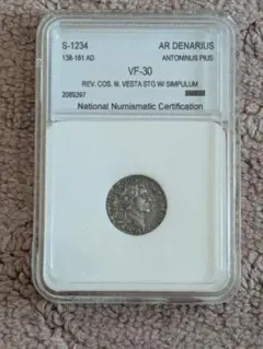 約2000年前の通貨を　ローマ15代皇帝アントニヌス・ピウス　デナリウス銀貨 2026年最新】デナリウス銀貨の人気アイテム - メルカリ