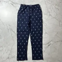 Polo Ralph Lauren イージーパンツ ネイビー 総柄 ポニー