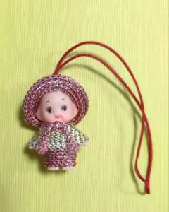 キューピーちゃんストラップ　ラメコスチューム