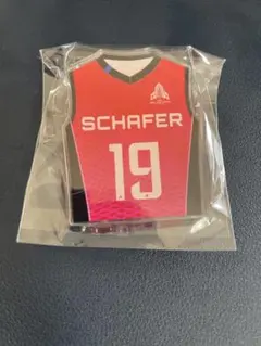 NECレッドロケッツ川崎　ミア・シェイファー選手　ユニフォーム型アクリルバッジ