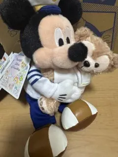 ミッキー&ダッフィーぬいぐるみバッジ