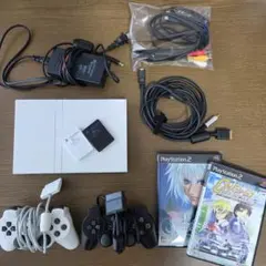 PlayStation2 SCPH-75000薄型 本体　ホワイト セット