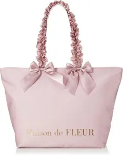 Maison de FLEUR ダブルリボンフリルトートバッグ