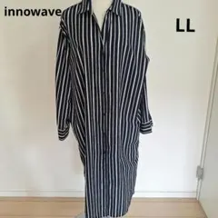 イノウェーブ　ストライプ シャツワンピース LLサイズのサムネイル