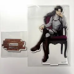 進撃の巨人　リヴァイ　キャラウムカフェ　アクリルスタンド　アクスタ