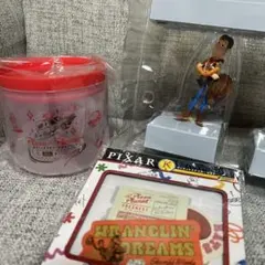 ハッピーくじ　ピクサー　A賞ウッディー&キャニスター&ステッカー　セット