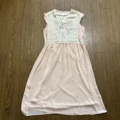 Ray BEAMS レース　ワンピース　ベージュ　Mのサムネイル