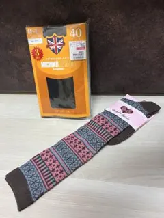 ミチコロンドン タイツM-L3足入り、add-lushハイソックス23-25cm