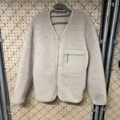 UNIQLOU ボアフリースカーディガン/アイボリーMサイズユニクロユー